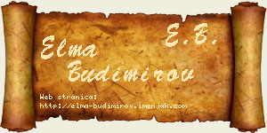 Elma Budimirov vizit kartica
